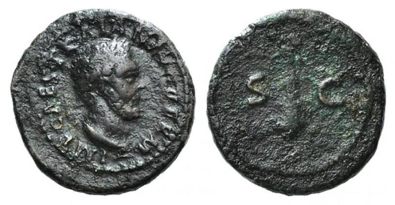 Trajan (98-117). Æ Quadrans (15mm, 2.45g, 12h). Rome, c. 98-102. Laureate bust o...