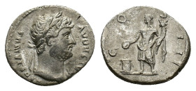 Hadrian (117-138). AR Denarius (17,68 mm, 3,01 g). Rome. RIC 173. Very fine.