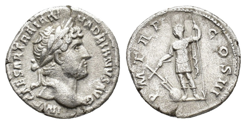 Hadrian (117-138). AR Denarius (17,57 mm, 3,19 g). Rome, 120-124. RIC 110; RSC 1...