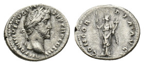 Antoninus Pius (138-161). AR Denarius (17,09 mm, 3,00 g). Rome. RIC 65a. Very fine.