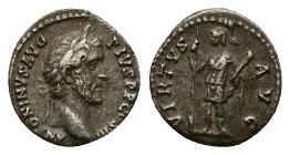 Antoninus Pius (138-161). AR Denarius (15,99 mm, 3,05 g). Rome, AD 144. RIC 102d; RSC 1090a. Very fine.