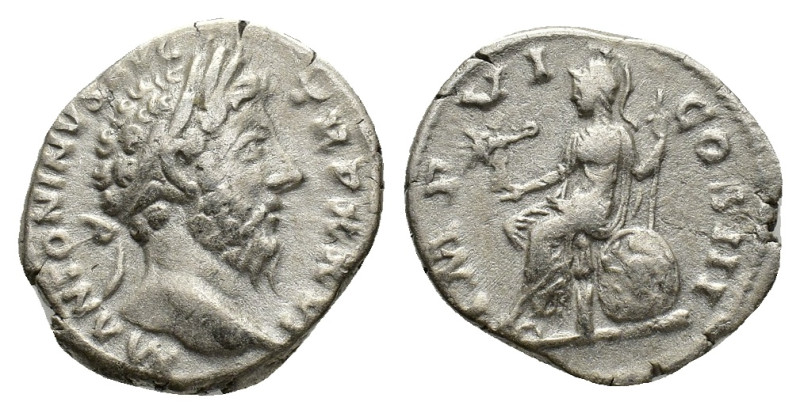 Marcus Aurelius (161-180). AR Denarius (17,28 mm, 3,09 g). Rome, AD 172. RIC 259...