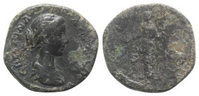 Crispina (Augusta, 178-182). Æ As (26.5mm, 13.00g, 11h). Rome. Draped bust r. R/ Juno standing l., holding patera and sceptre. RIC III 680 (Commodus)....