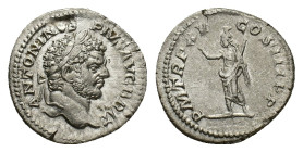 Caracalla (198-217). AR Denarius (17,94 mm, 2,67 g). Rome, AD 212. RIC 193. Very fine.