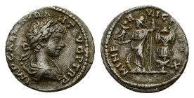 Caracalla (Caesar, 196-198). AR Denarius (17,28 mm, 2,71 g). Rome, AD 198. RIC 25a (Septimius Severus). Very fine.