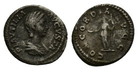 Plautilla (Augusta, 202-205). AR Denarius (17,81 mm, 3,03 g). Rome. RIC 363b (Caracalla). Very fine.