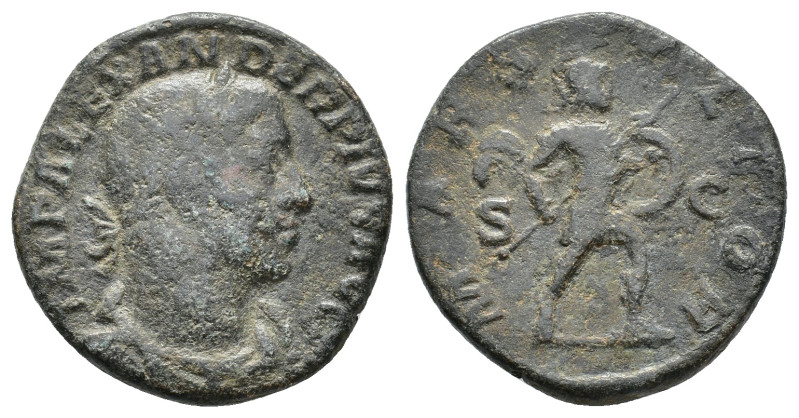 Severus Alexander (222-235). Æ Sestertius (26,77 mm, 16,20 g). Rome. RIC 635. Ab...