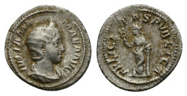 Julia Mamaea (Augusta, 222-235). AR Denarius (19,46 mm, 2,85 g). Rome. RIC 335 (Alexander).Very fine.