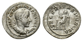 Gordian III (238-244). AR Denarius (19,77 mm, 2,11 g), Rome, AD 240. RIC 130. Very fine.