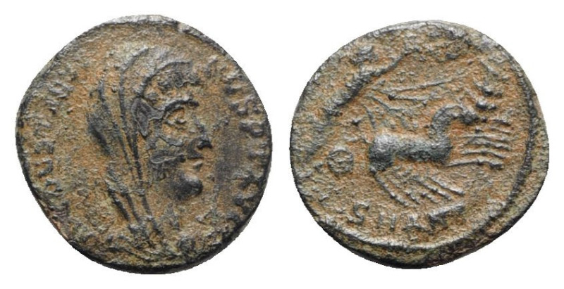 Divus Constantine I (died AD 337). Æ (15.5mm, 2.03g, 12h). Antioch, 337-340. Vei...