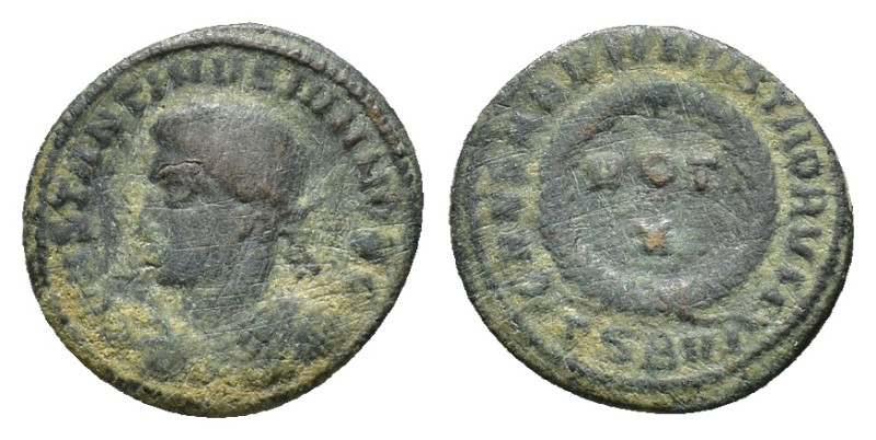 Constantine II (Caesar, 316-337). Æ Follis (17,99 mm, 2,54 g). Thessalonica, AD ...