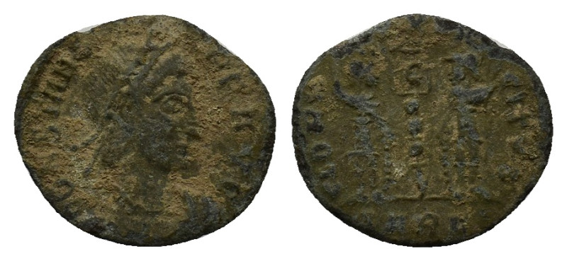 Constans (337-350) AD. Æ Follis (15,2 mm, 0,95 g). Arles, AD 341-342. RIC 58. Fi...