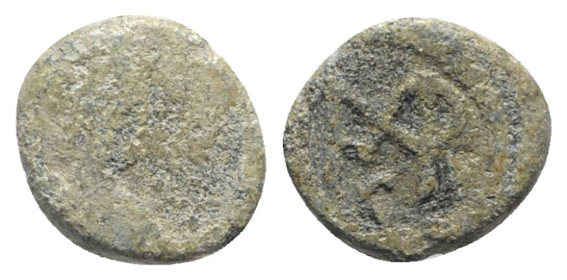 Marcian (450-457). Æ (10mm, 1.24g, 6h). Cyzicus. Pearl-diademed, draped and cuir...