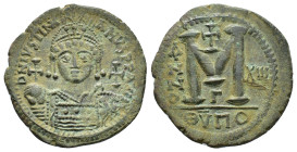 Justinian I (527-565). Æ 40 Nummi (36,73 mm, 21,79 g). Antioch, year 13 (AD 539/40). Sear 218. Very fine.