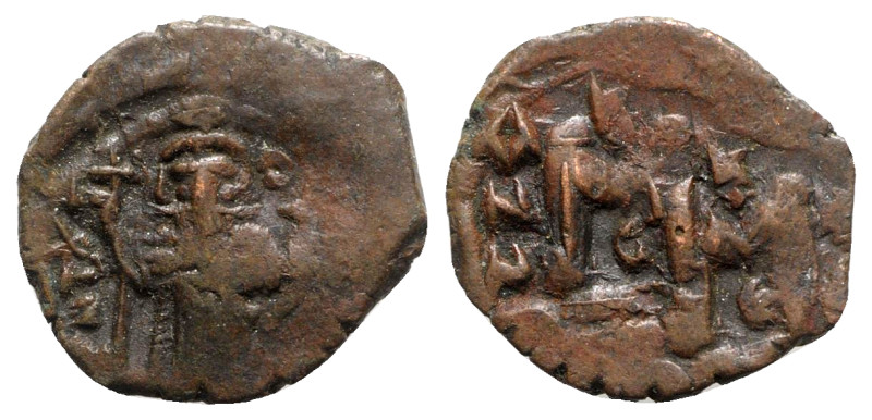 Constans II and Constantine IV (641-668). Æ 40 Nummi (21mm, 3.73g, 6h). Constant...