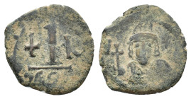 Constantine IV Pogonatus (668-685). Æ 10 Nummi (22,04 mm, 4,60 g). Constantinople. Sear 1182. Good fine.