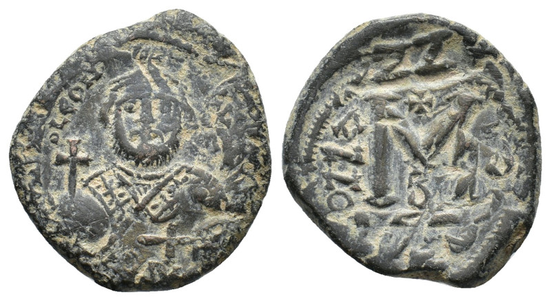 Leontius (695-698). Æ 40 Nummi (23,5 mm, 9,53 g). Constantinople, uncertain year...
