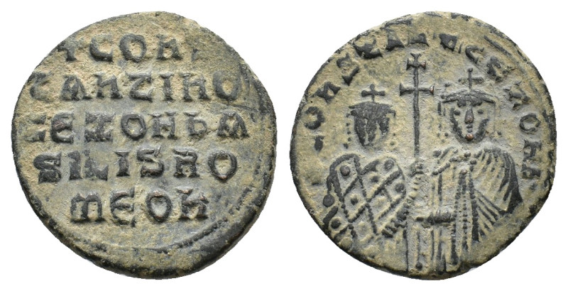 Constantine VII Porphyrogenitus, with Zoe (913-959). Æ Follis (24,31 mm, 8,35 g)...