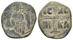 Anonymous. Time of Michael IV (1034-1041). Æ 40 Nummi (25,68 mm, 8,70 g). Constantinople. Sear 1825. Very fine.