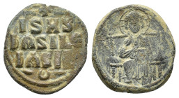 Anonymous. Time of Constantine IX (1042-1055). Æ 40 Nummi (24,08 mm, 9,67 g). Constantinople. Sear 1836. About very fine.