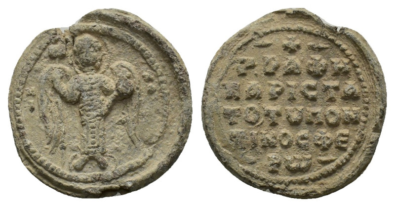 Byzantine Lead seal (23,55 mm, 8,97 g). Very fine.