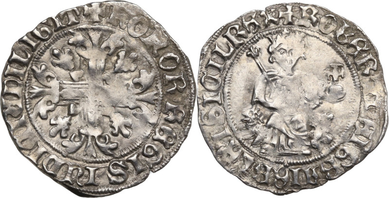 Italy, Napoli. Roberto I d'Angiò (1309-1343). AR Gigliato (29.5mm, 4.00g). King ...