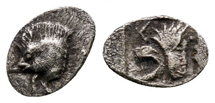 Tetartemorion AR
Mysia, Kyzikos, c. 525-475 BC
8 mm, 0,18 g