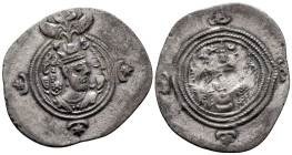 Drachm AR
Sasanian Kingdom, Husrav (Khosrau) II (591-628)
34 mm, 4,06 g