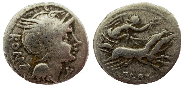 Denarius AR
Roman Republic
20 mm, 3,62 g