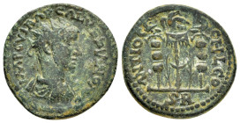 Bronze Æ
Pisidia, Antiochia, Volusian (251-253), MP C VIB AF GAL VOLVSSIA AVG, Radiate, draped and cuirassed bust right / ANTIOCHIO CLA SR; Aquila be...