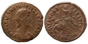 Centenionalis Æ
Constantius Gallus, AD 351-355, Cyzicus, D N FL CL CONSTANTIVS NOB CAES Bare-headed, draped and cuirassed bust to right / FEL TEMP RE...
