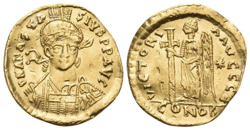 Solidus AV
Anastasius (491-518), Constantinople, E = 5th officina, 507-518, D N...