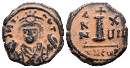 Decanummium Æ
Maurice Tiberius (582-602), Theoupolis (Antioch)
16 mm, 2,95 g