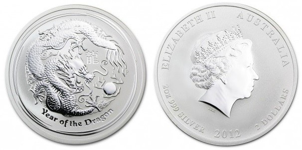 2 OZ AR
Australia, Lunar II, Dragon 2012
62,20 g