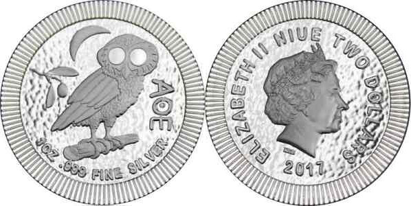 1 OZ AR
Niue, Owl, 2017
31,10 g