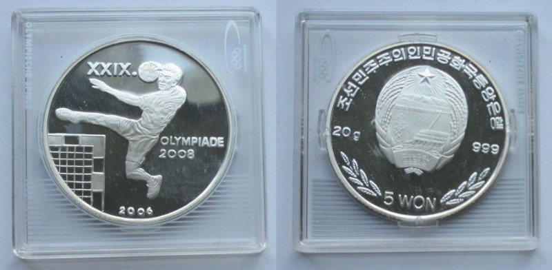 5 Won AR
North Korea, Olympic Games 2006, Silver 999/1000
20 g
