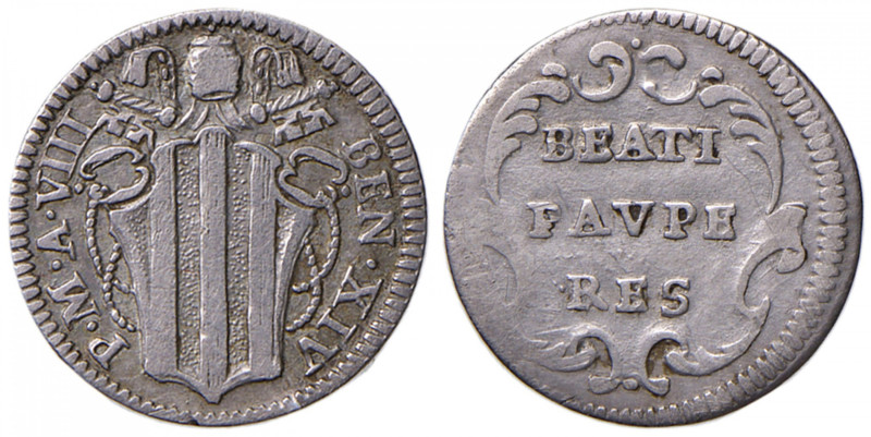 Mezzo Grosso AR
Benedict XIV (1740-1758)
19 mm, 0,65 g