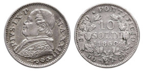 10 Soldi AR
Pius IX, 1868