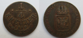 ¼ Kreuzer
Austria, 1816