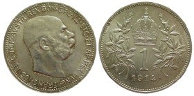 1 Krone AR Austria, Franz Joseph (1848-1916), 1914
4,95 g
