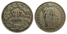 ½ Franken
Switzerland, 1929, Silver 835/1000