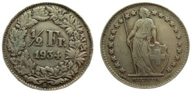 ½ Franken
Switzerland, 1934, Silver 835/1000