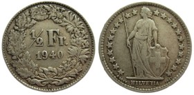 ½ Franken
Switzerland, 1940, Silver 835/1000