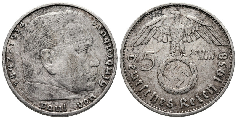 5 Mark AR
Hindenburg, 1938 A
29 mm, 13,86 g