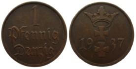 1 Pfennig
Frei Stadt Danzig, 1937