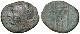 SICILIA Taormina (305-289 a.C.) AE - Testa laureata di Apollo a s. - R/ Tripode - SNG ANS 1126 AE (g 4,99)
qBB/BB