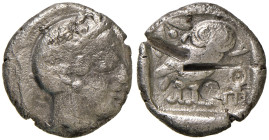 ATTICA Atene - Tetradramma (ca. 454-404 a.C.) Testa elmata di Atena a d. - R/ Civetta di fronte - cfr. S.Cop. 31 AG (g 15,61) Poroso, tacche di verifi...