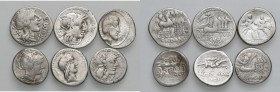 Lotto di sei denari repubblicani, resto di collezione
MB-MB+