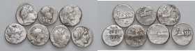 Lotto di sette denari repubblicani, resto di collezione
MB-MB+