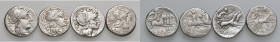 Lotto di quattro denari repubblicani, resto di collezione
MB-MB+